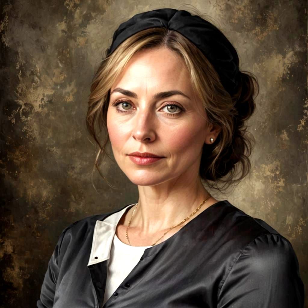 Hyperrealistic Portrait of a Woman in Surreal Landscape