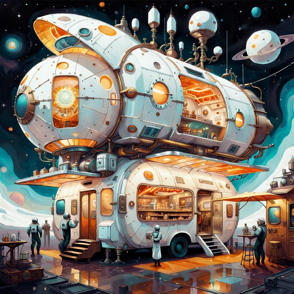 Cosmic Canteen on the Moon!  by @Nikko P