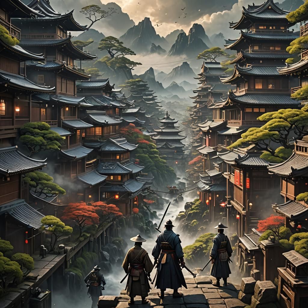 Japanese The Swordsman Epic cinematic brilliant stunning int...