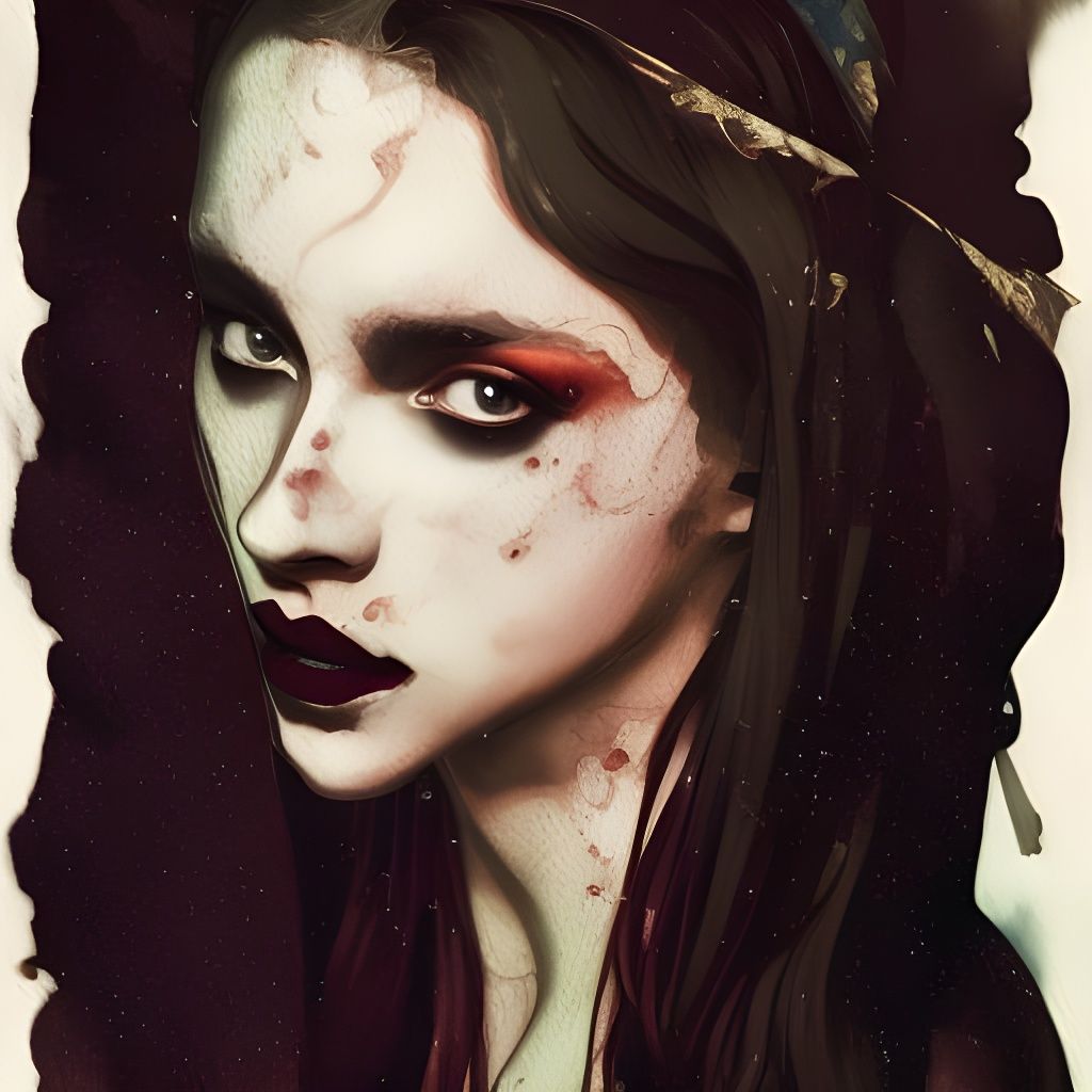 Stylish Watercolor Vampire 6