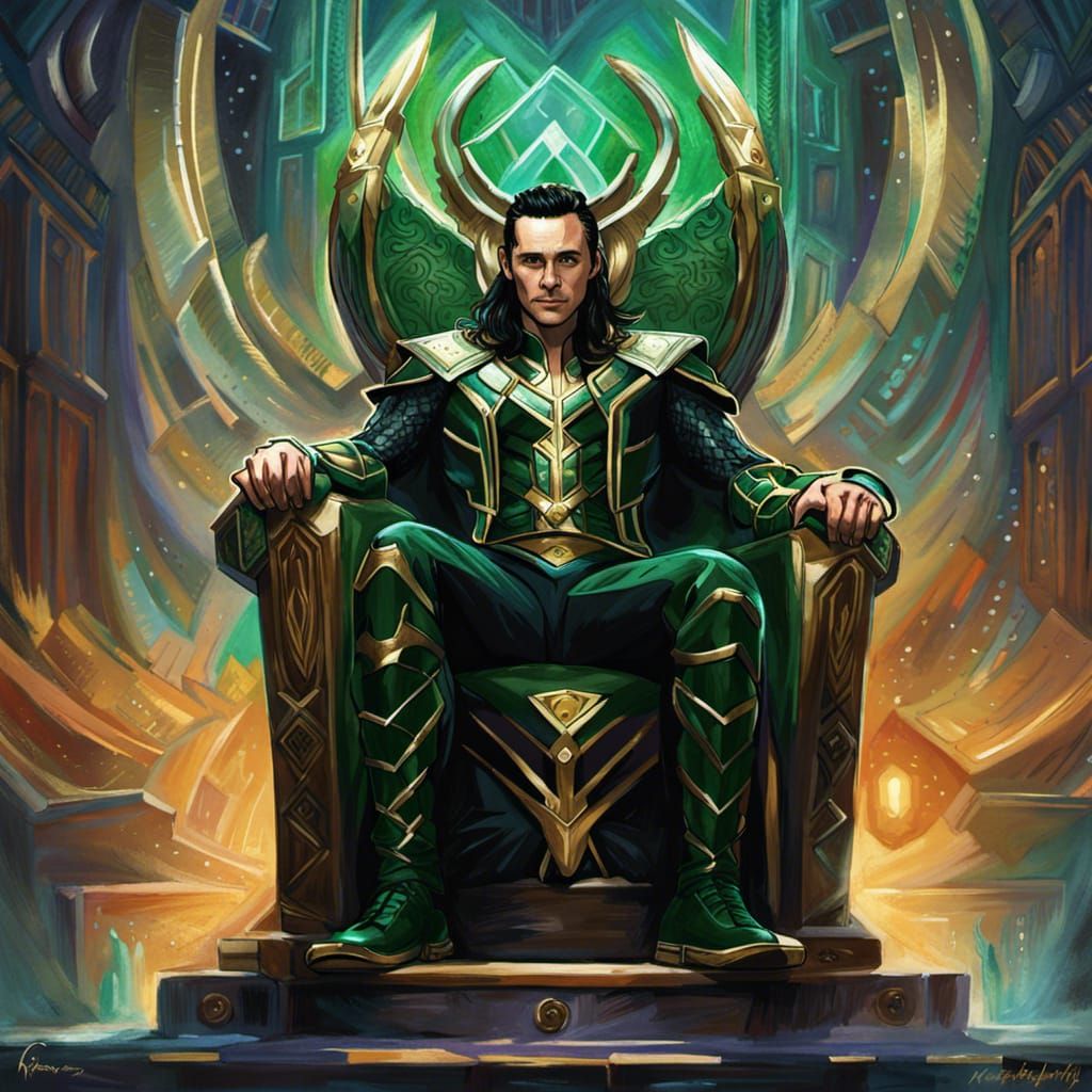 Loki on Asgard's throne - AI Generated Artwork - NightCafe Creator