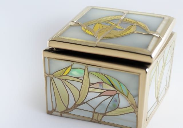 Stained glass jewelry boxes
