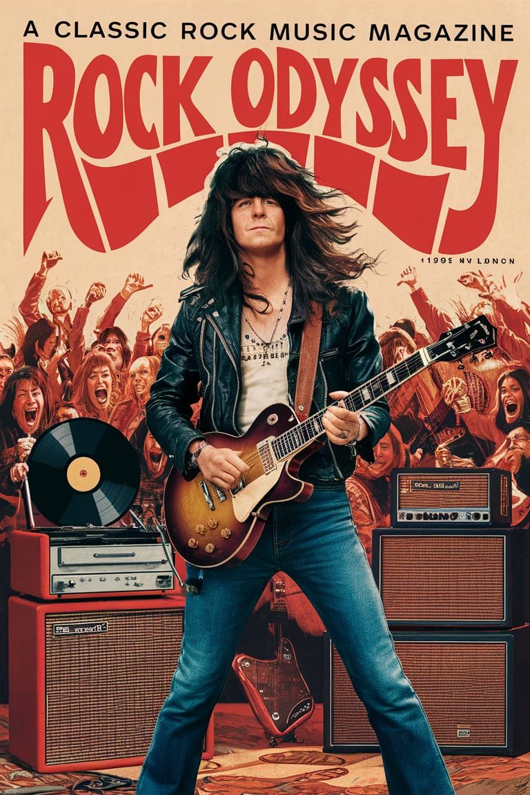 1970s classic rock music magazine cover  by @Jenna Appleseed