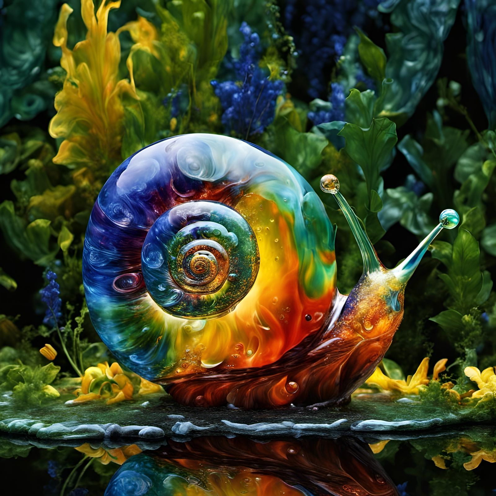 Blown Glass Water Snail  by @Elaine AJ