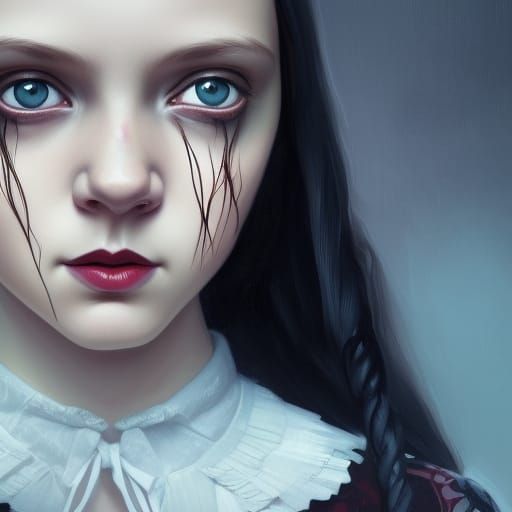 Wednesday Addams - AI Generated Artwork - NightCafe Creator