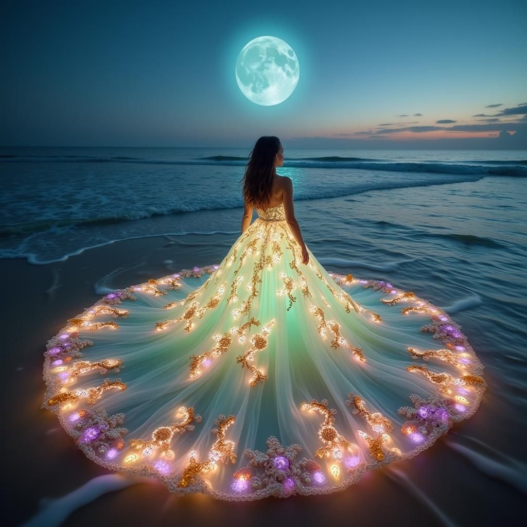 Moonlight Glowing Gown  by @AliceIsWonderful