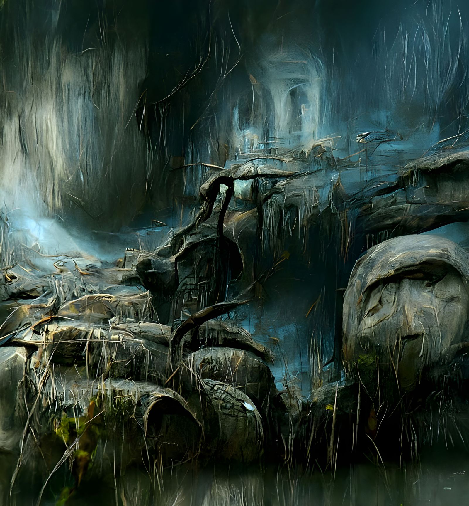 Lara Croft exploring the valley of lost souls - AI Generated Artwork ...