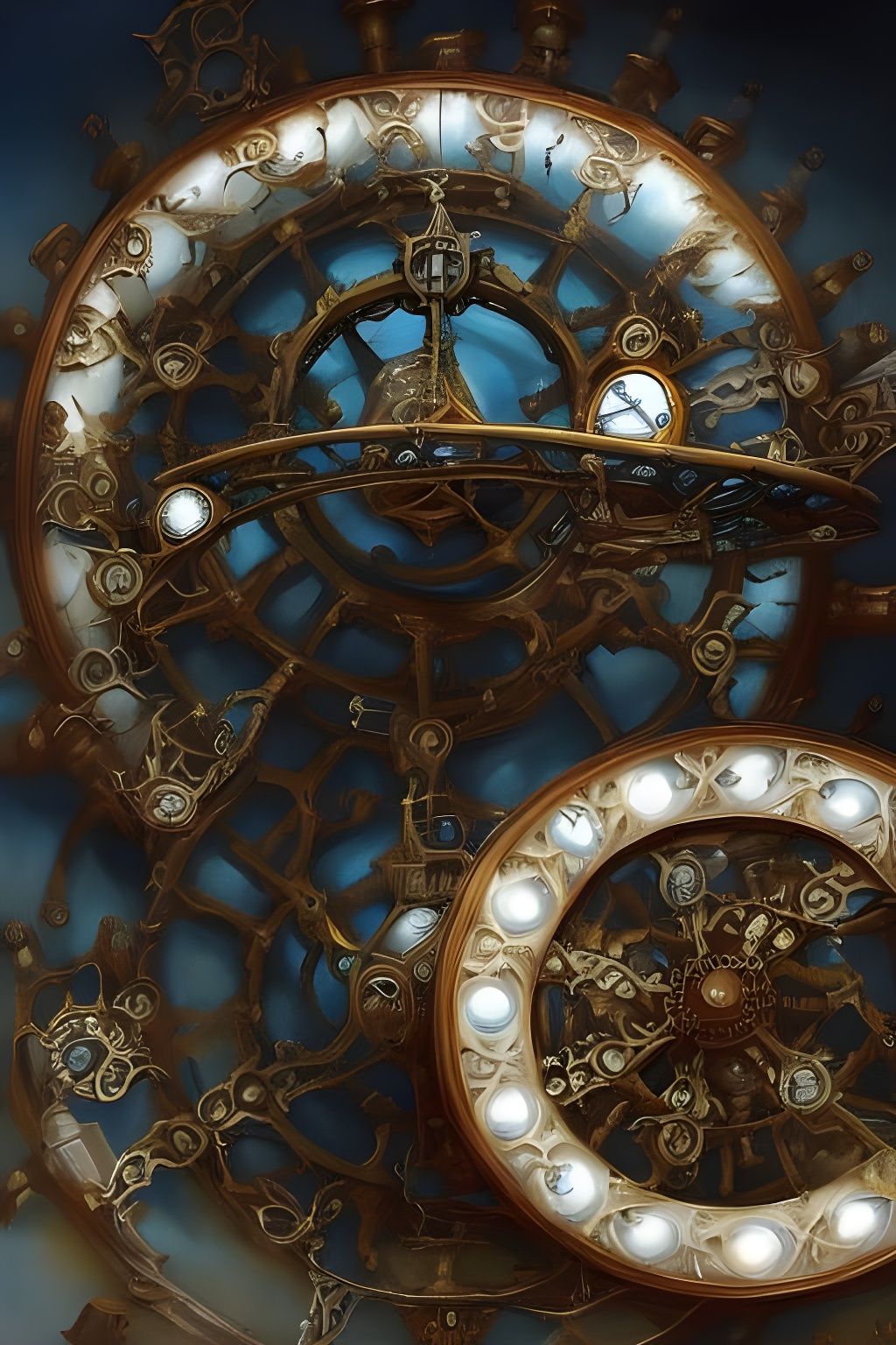Steampunk Clock - AI Generated Artwork - NightCafe Creator