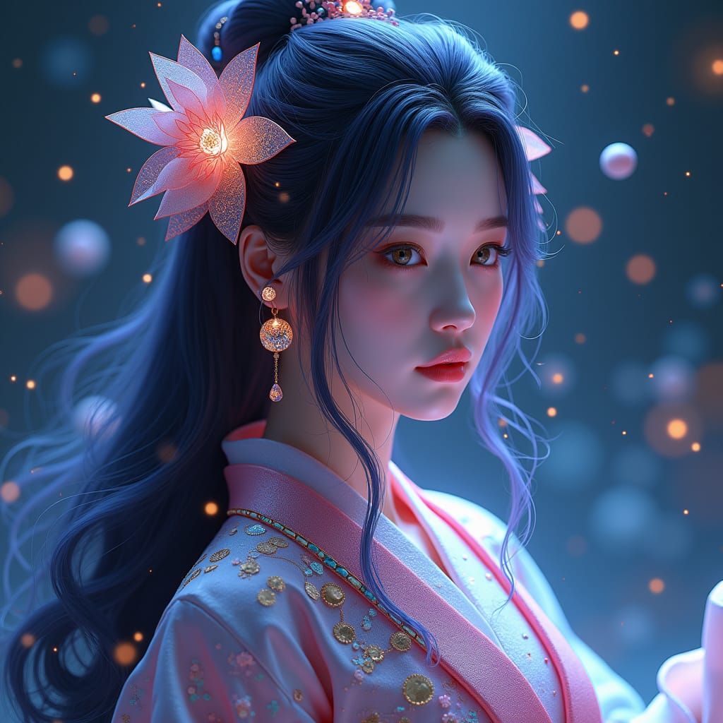 An old man is climbing a tree and a girl is watching from below