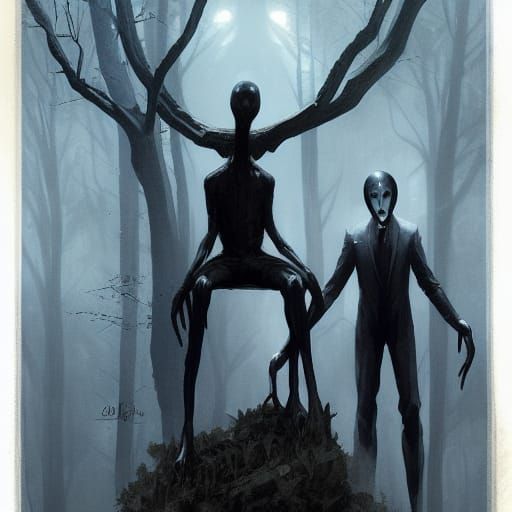 Loab and slenderman sitting in a tree, k - i - s - s - i - n - g - AI ...