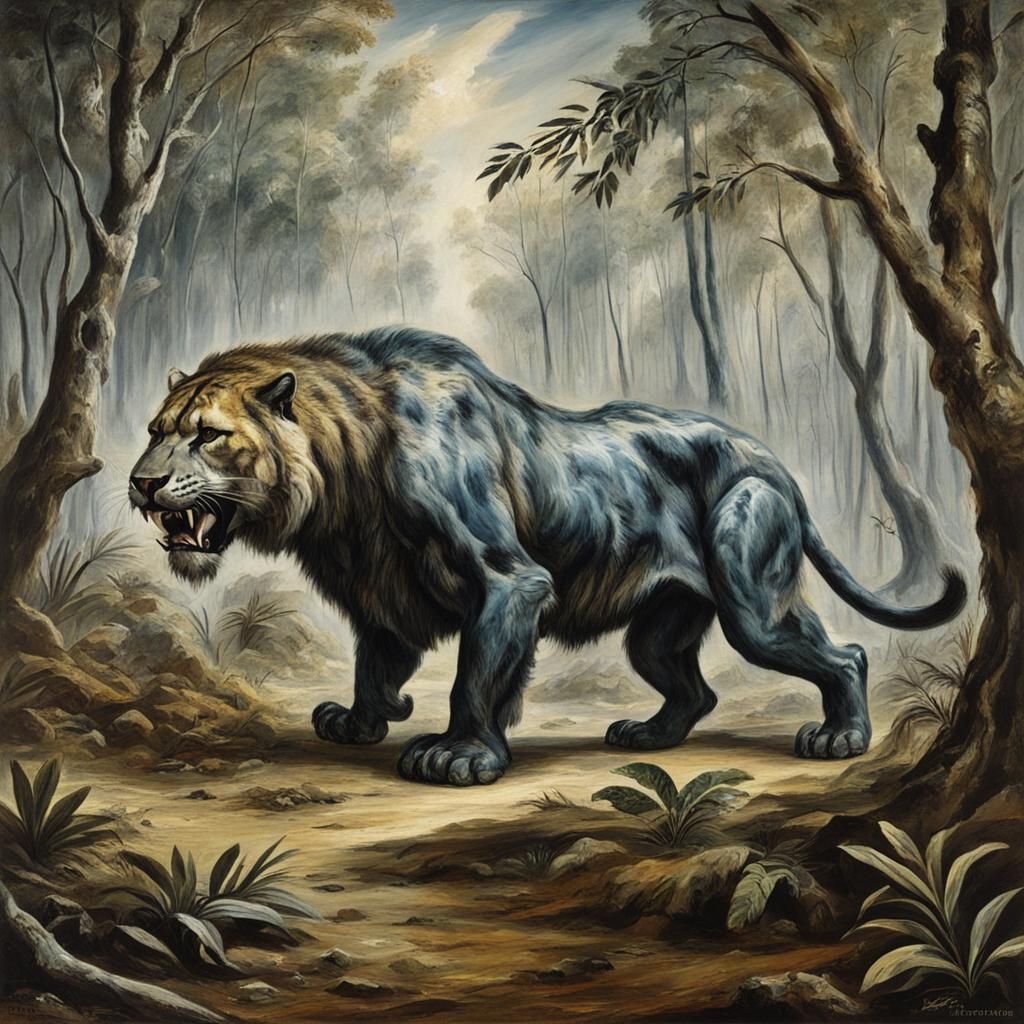 Smilodon  by @Saxatilis