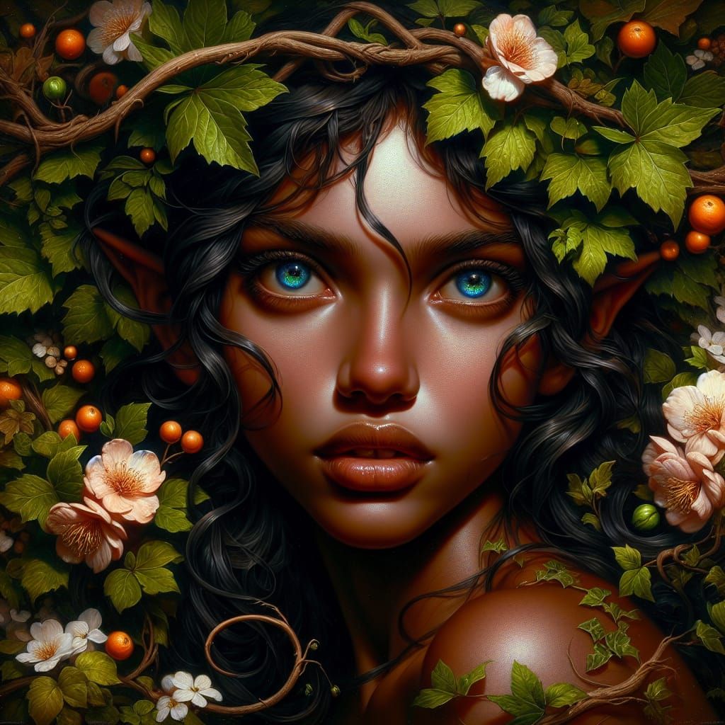 Ethereal Fairy Portrait in Baroque Romantic Style