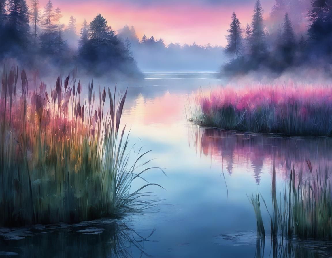 Sunset on the lake