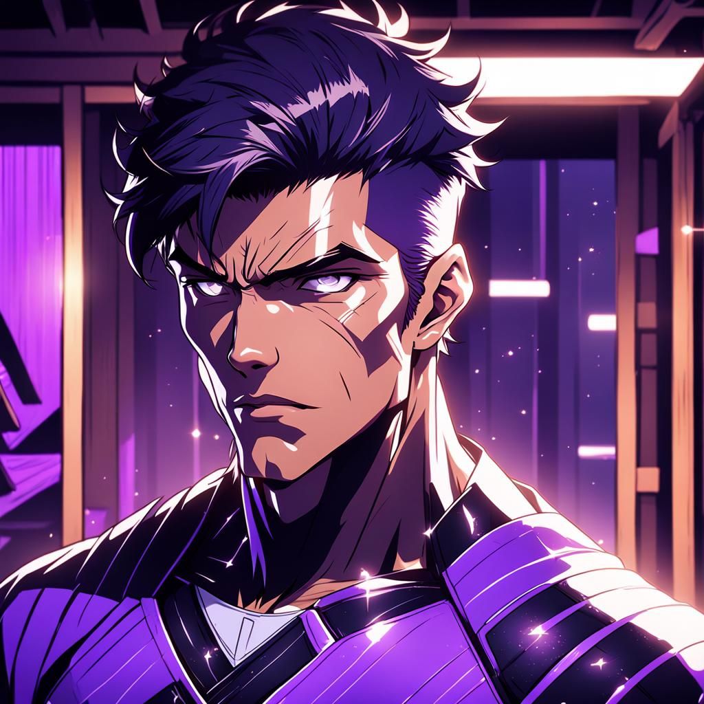 a strong young man in his 20s with short black hair and lati...