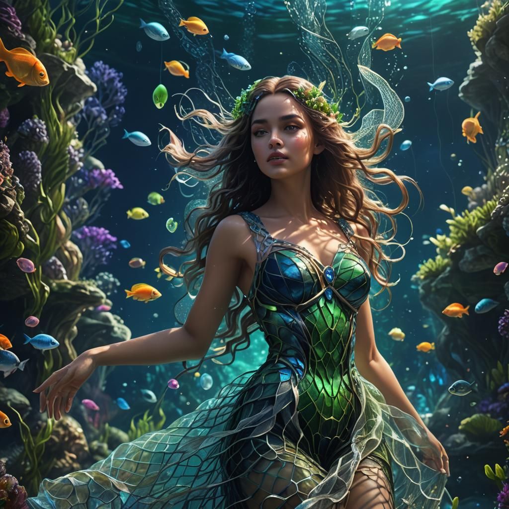 Underwater goddess