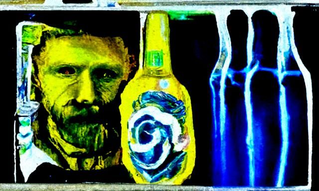Cyborg bartender Van Gogh