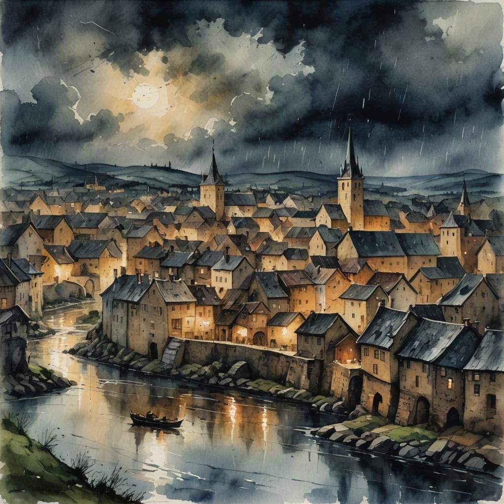 a night landscape