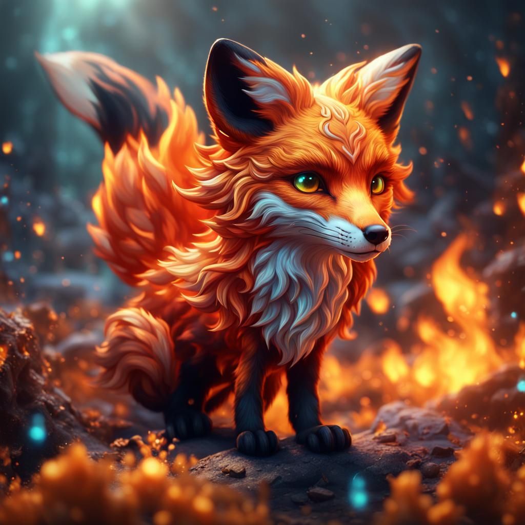 Fire Fox - AI Generated Artwork - NightCafe Creator