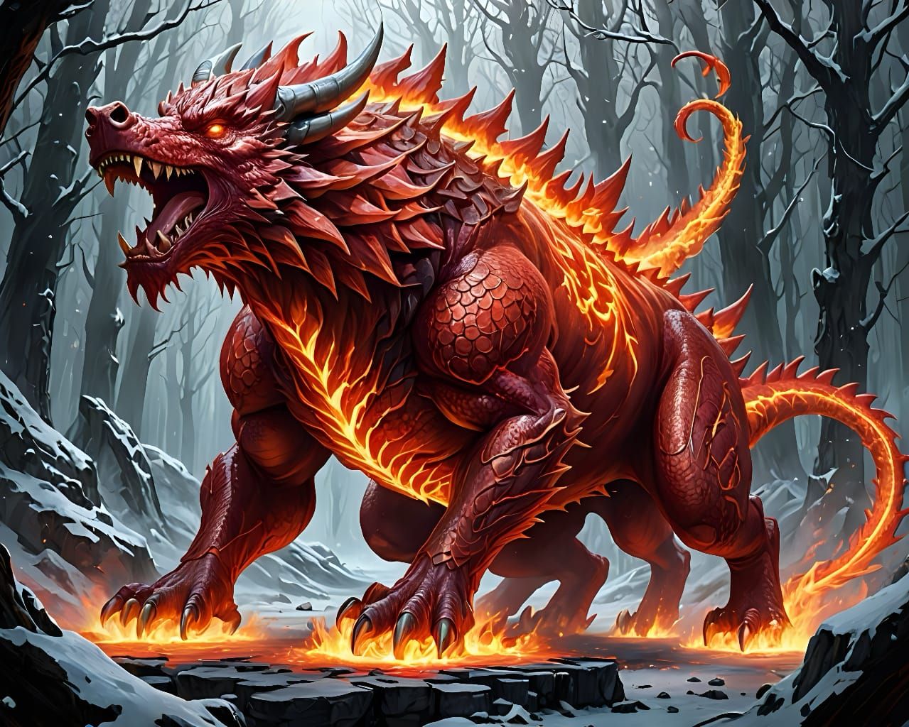 Boar Dragon in the Wild