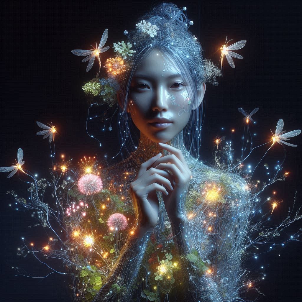 woman is a landscape of interconnected ecosystems, with mini...