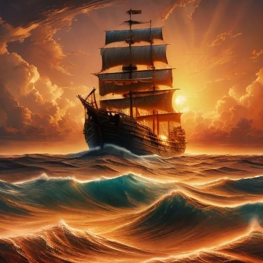 <lora:WreckedShips:1.0> Sinking ship in the sea