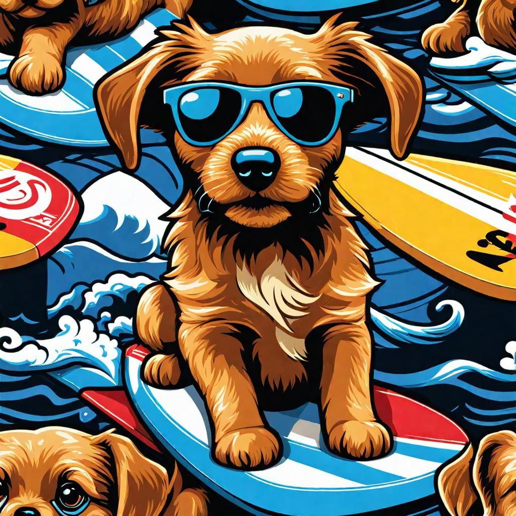 Surfing Puppy