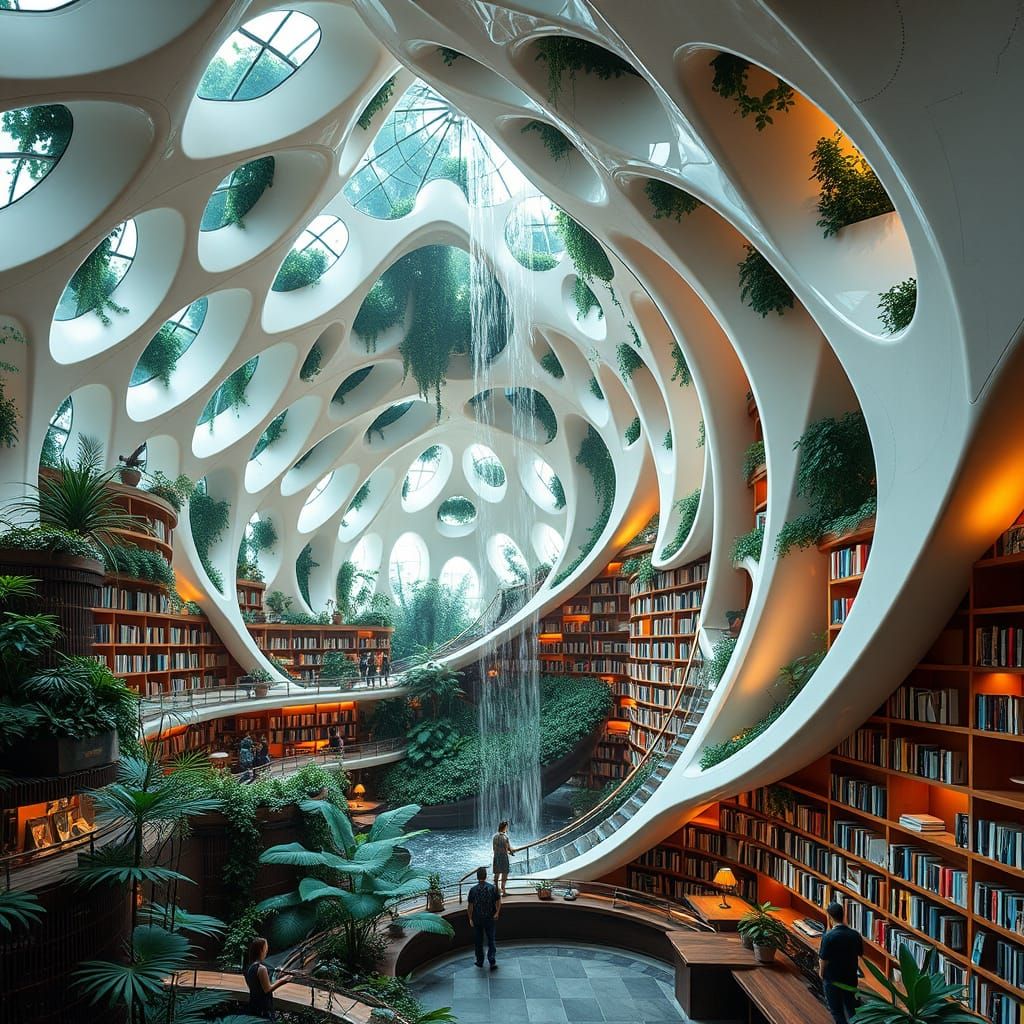 Futuristic Library  by @sasha