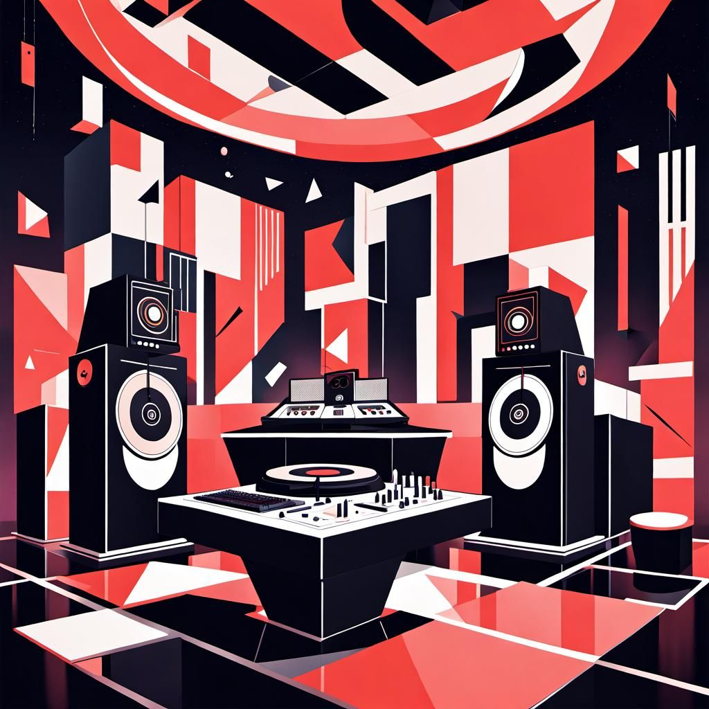 Spacedout electronic music studio v4 AI Generated Artwork