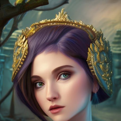 princess, detailed matte painting, deep color, fantastic, in...