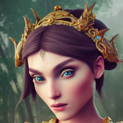 princess, detailed matte painting, deep color, fantastic, in...