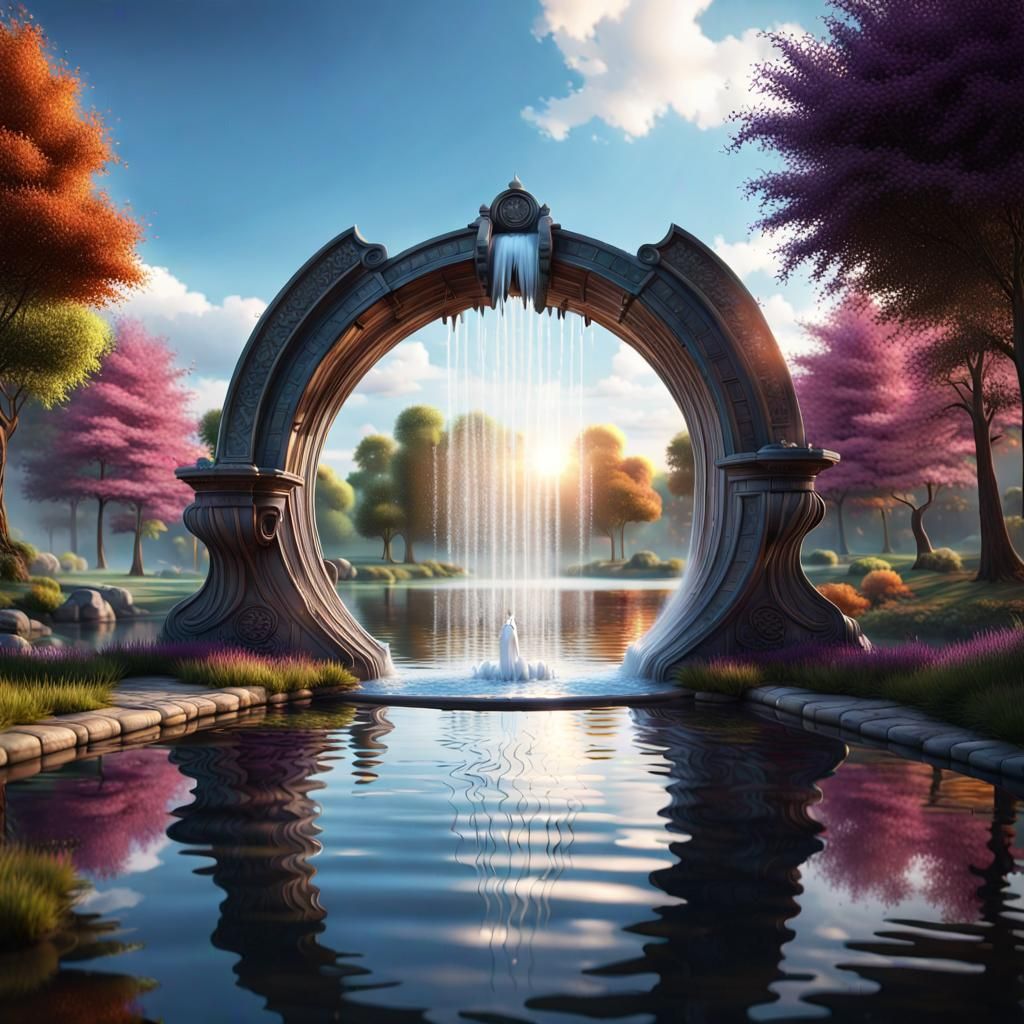 Portal water fountain  by @Brichzy
