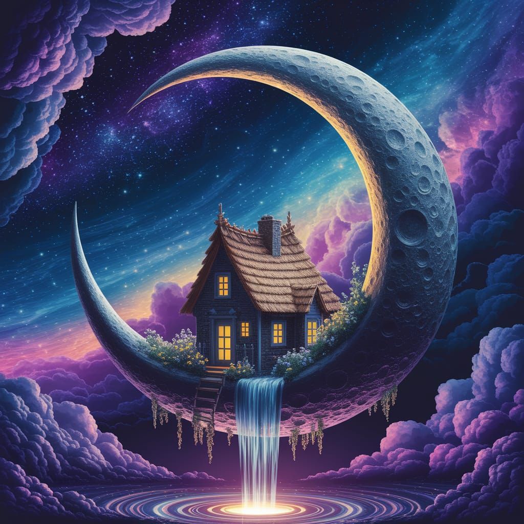 Crescent Moon Cottage O8  by @Chris