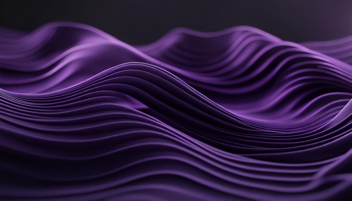Abstract 3D Background black and dark purple 3d wave like si...