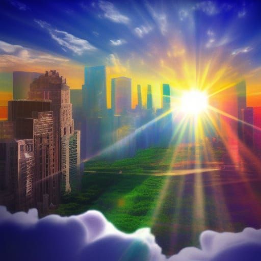 A city made from Minerals, crystals and gemstones
