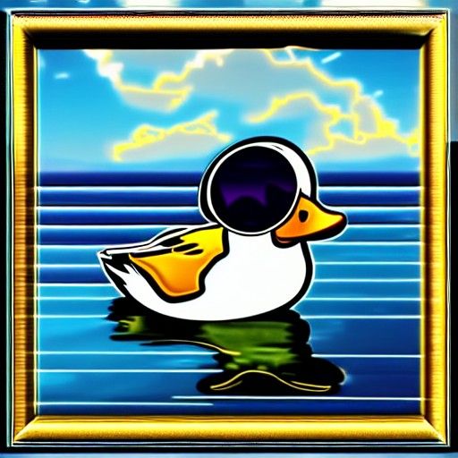 Duck with sunglasses