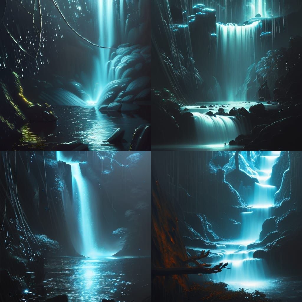 Midnight Waterfalls