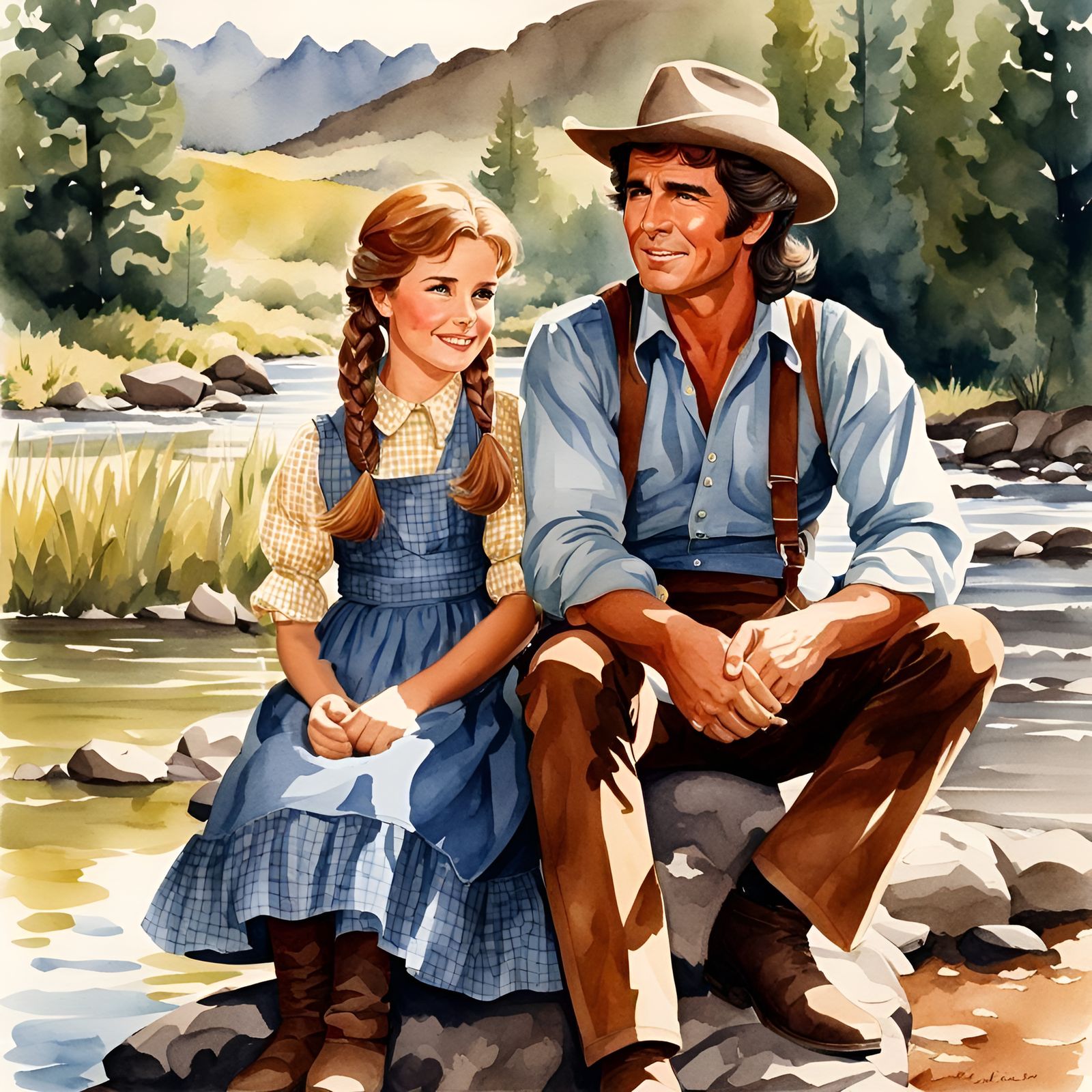 Favorite TV Show Scene: Little House on the Prairie and one of the many times Half-Pint and Pa talked ...  by @CNEWBY