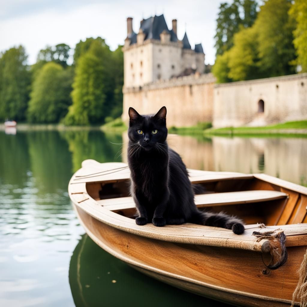 french black cat AI Generated Artwork NightCafe Creator