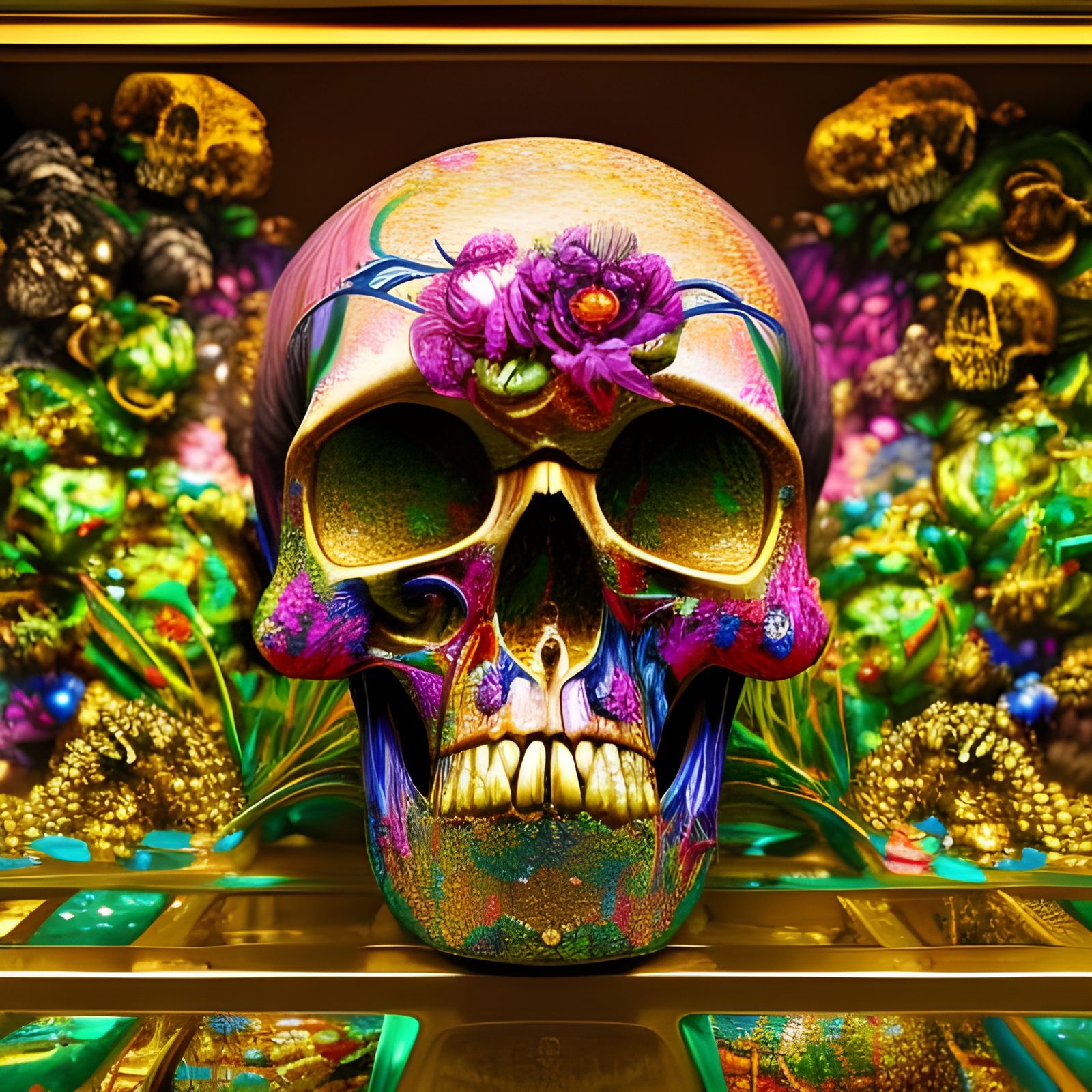 Solid Gold Skull  by @Inspector