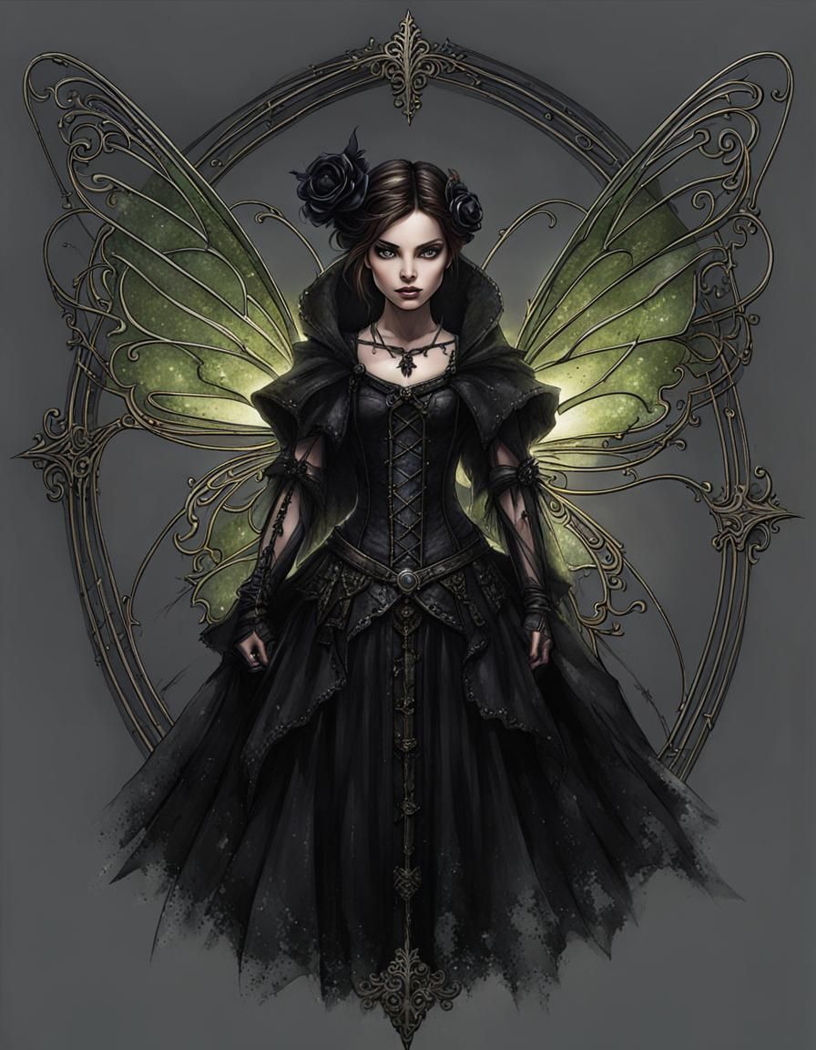 Gothic Tinkerbell Fantasy Concept Art