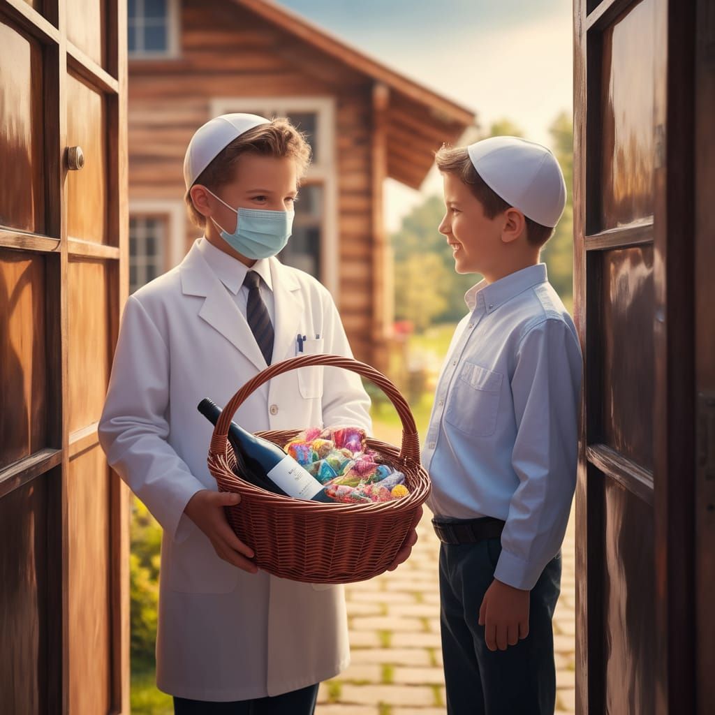 Ultra-Orthodox Boy Delivers Wine and Sweets in a Charming Wo...