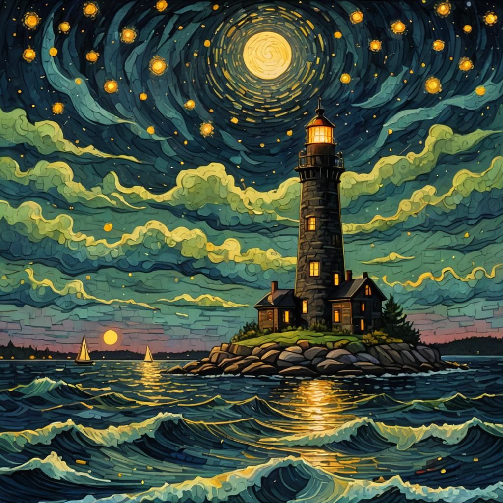 Enchantment at the Whaleback Light in Kittery, Maine  by @Krizza