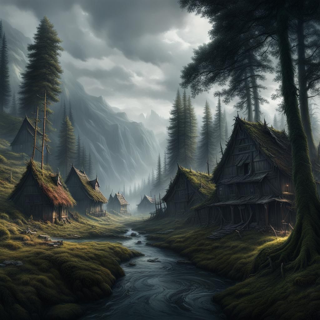 forest bloody and village