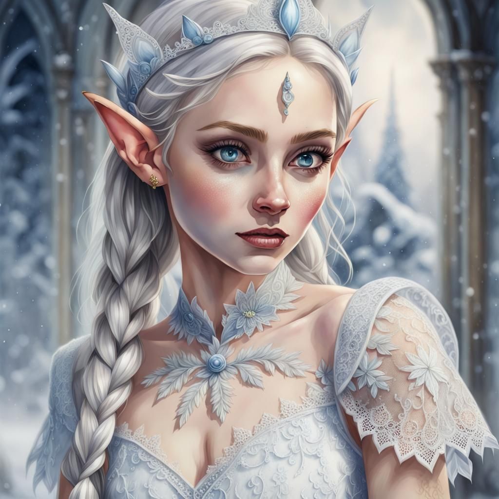 Elf Ice Queen - AI Generated Artwork - NightCafe Creator