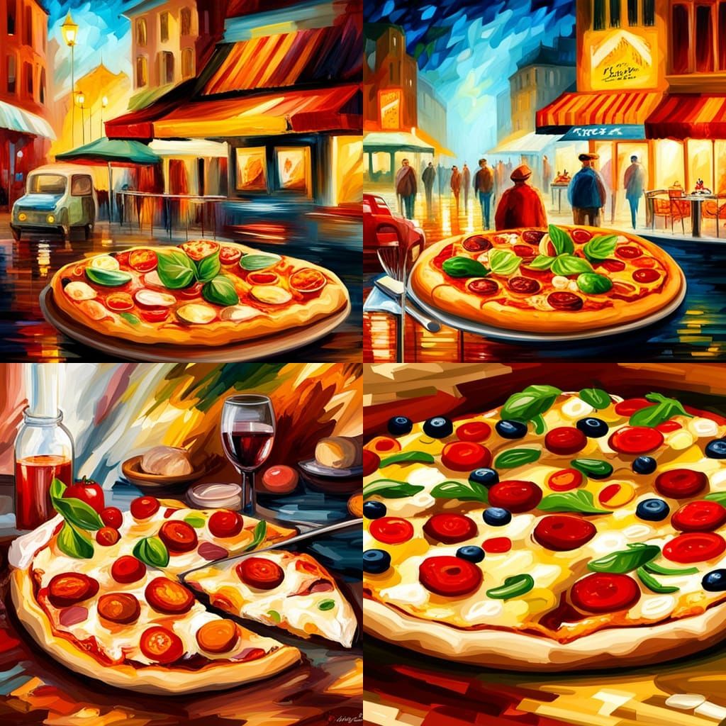 Pizzas - AI Generated Artwork - NightCafe Creator