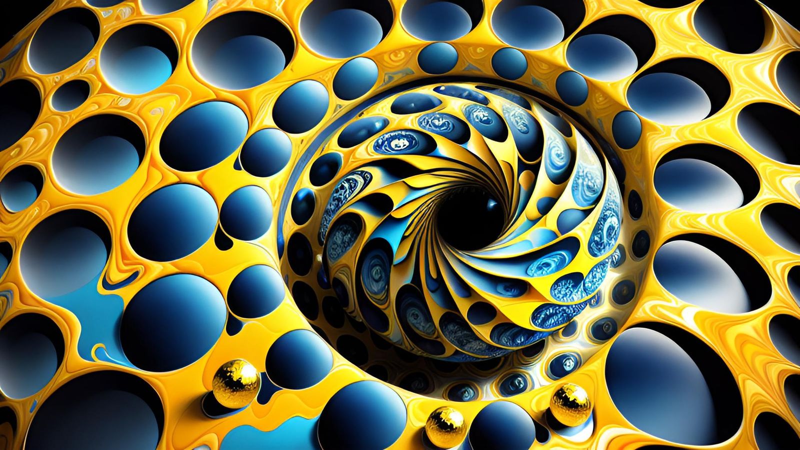 Abstract blue and gold checkered pattern. woman shape optica...