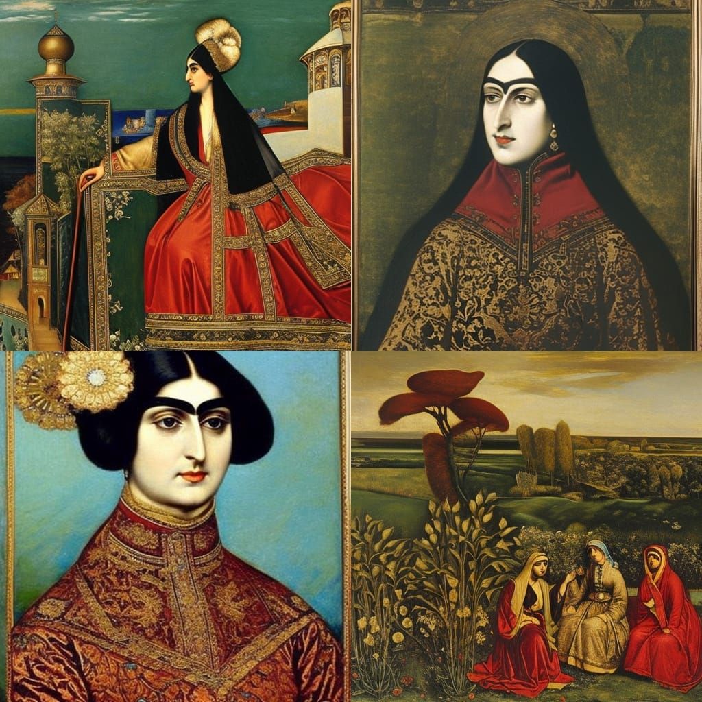 Aeromancer qajar art pre-raphaelitism