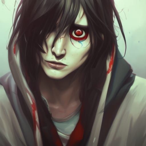 Jeff the killer anime girl 🔪🐞👁️ I drew a picture of that AI generated  meme image derived from one of the OG creepy pastas :pp ~ #art… | Instagram
