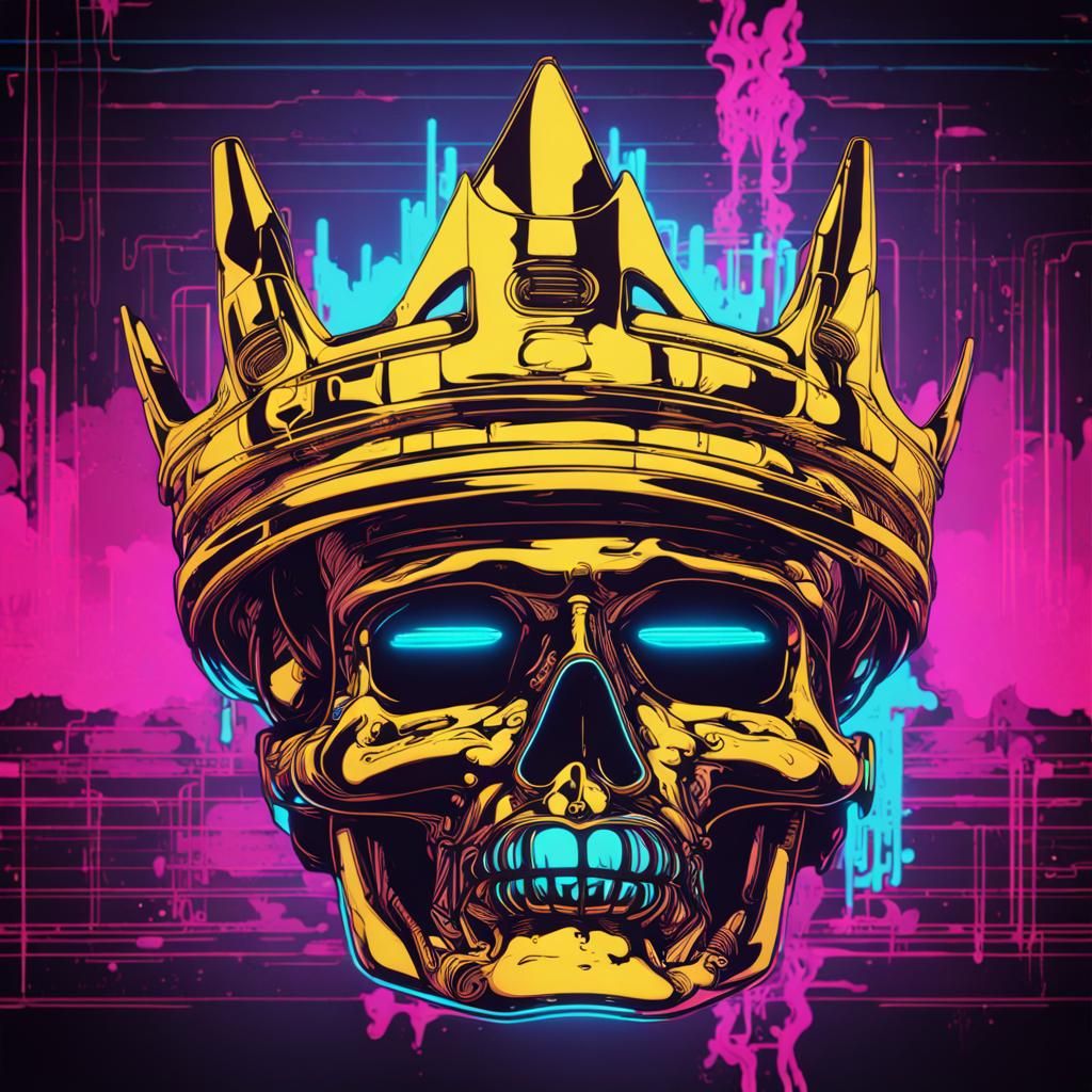 hyperbolic graffiti crown gold cyberpunk