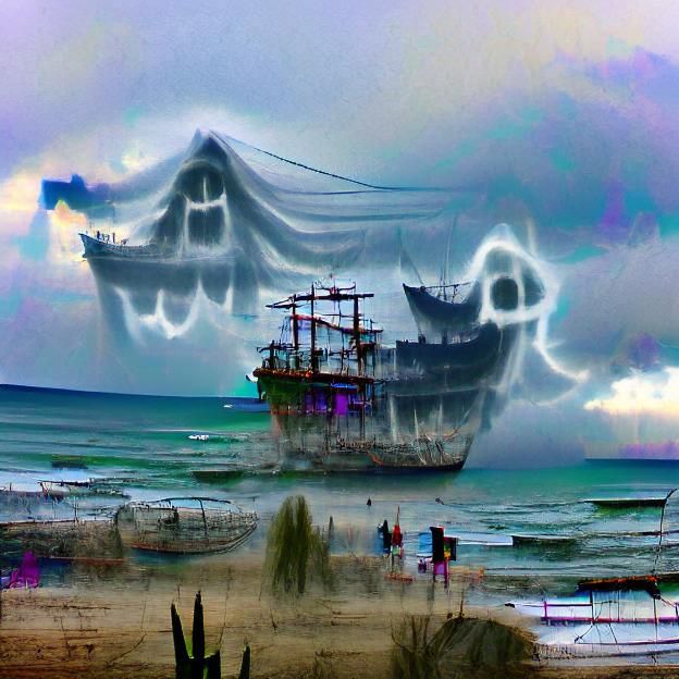 Ghostly Pirate Ship